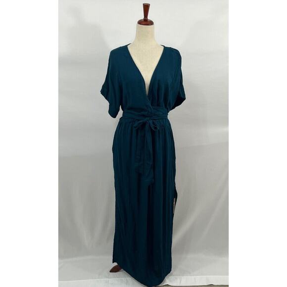 HAZEL & FOLK Sz M/L Teal Melody Maxi Dress NWT - Picture 8 of 13